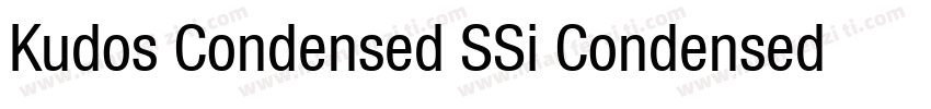 Kudos Condensed SSi Condensed Ital字体转换